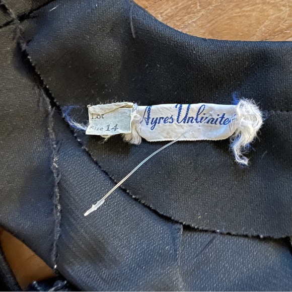 Sold : Vintage 60s 70s Mod Maxi Dress Black And White Party Dress Size (14) sm - Picture 5 of 6